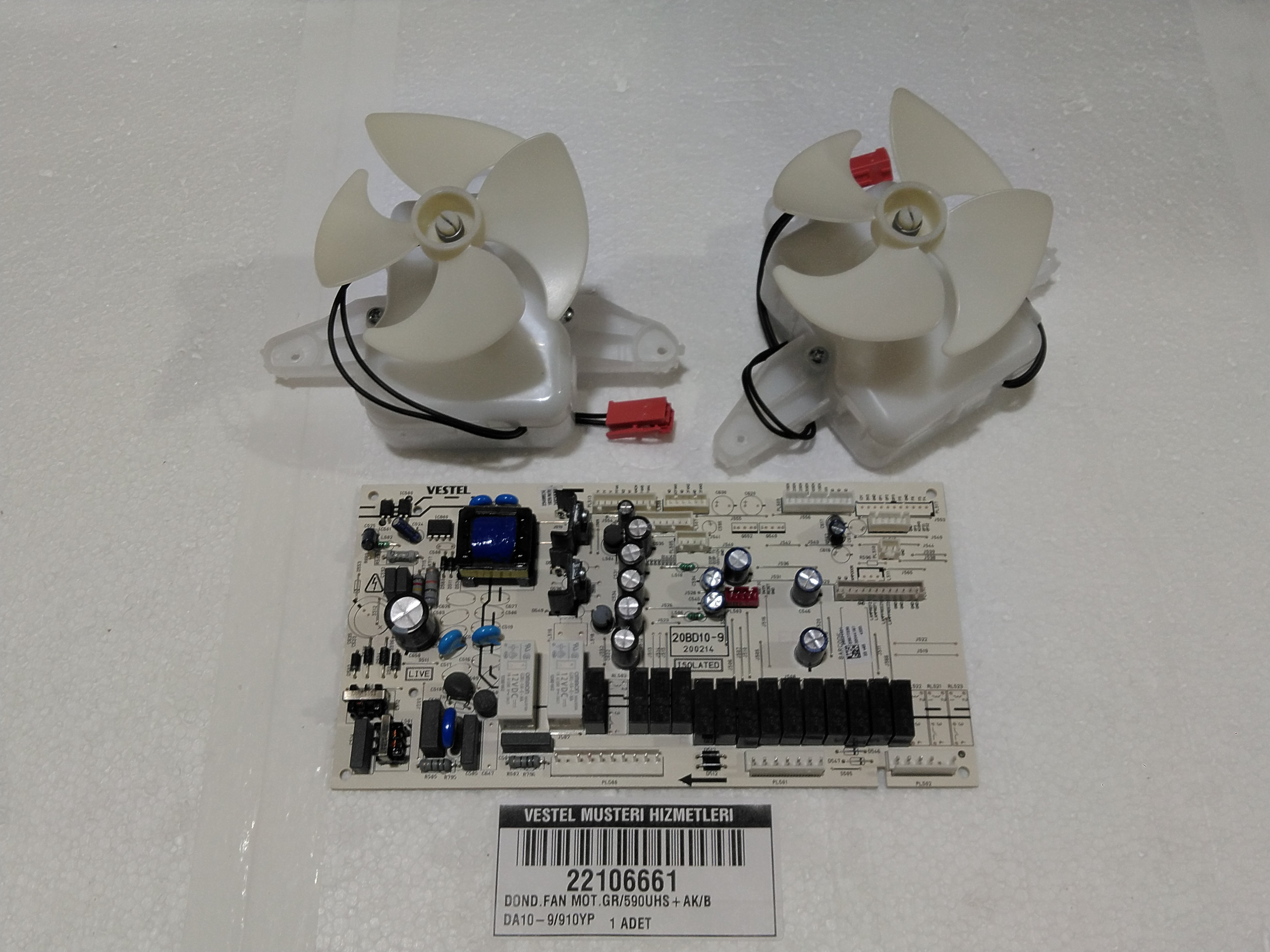 Vestel Puzzle Buzdolabı Dondurucu Fan Motoru Grubu ve Ana Kart