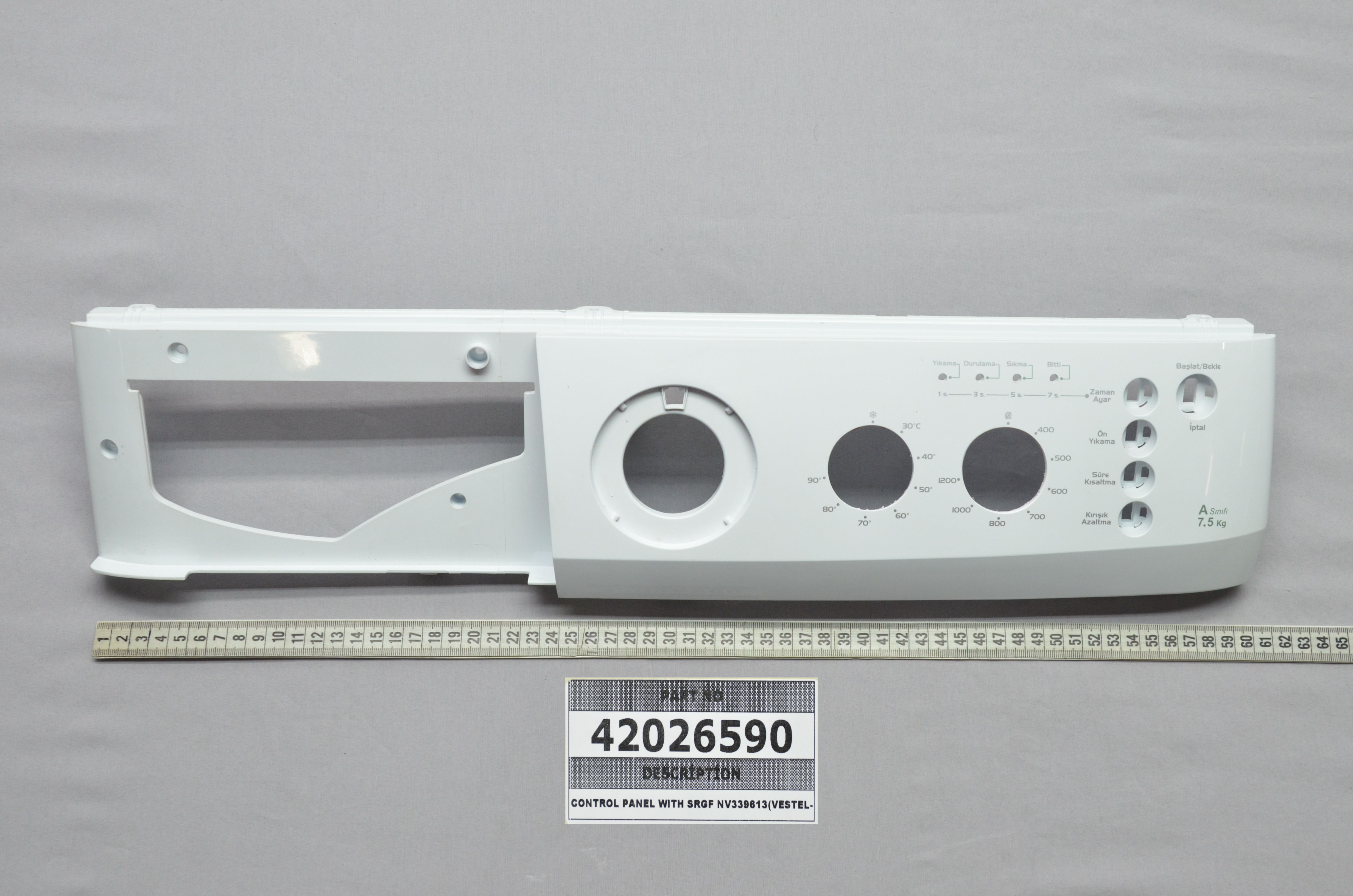 VESTEL Çamaşır Mak. Kontrol Paneli