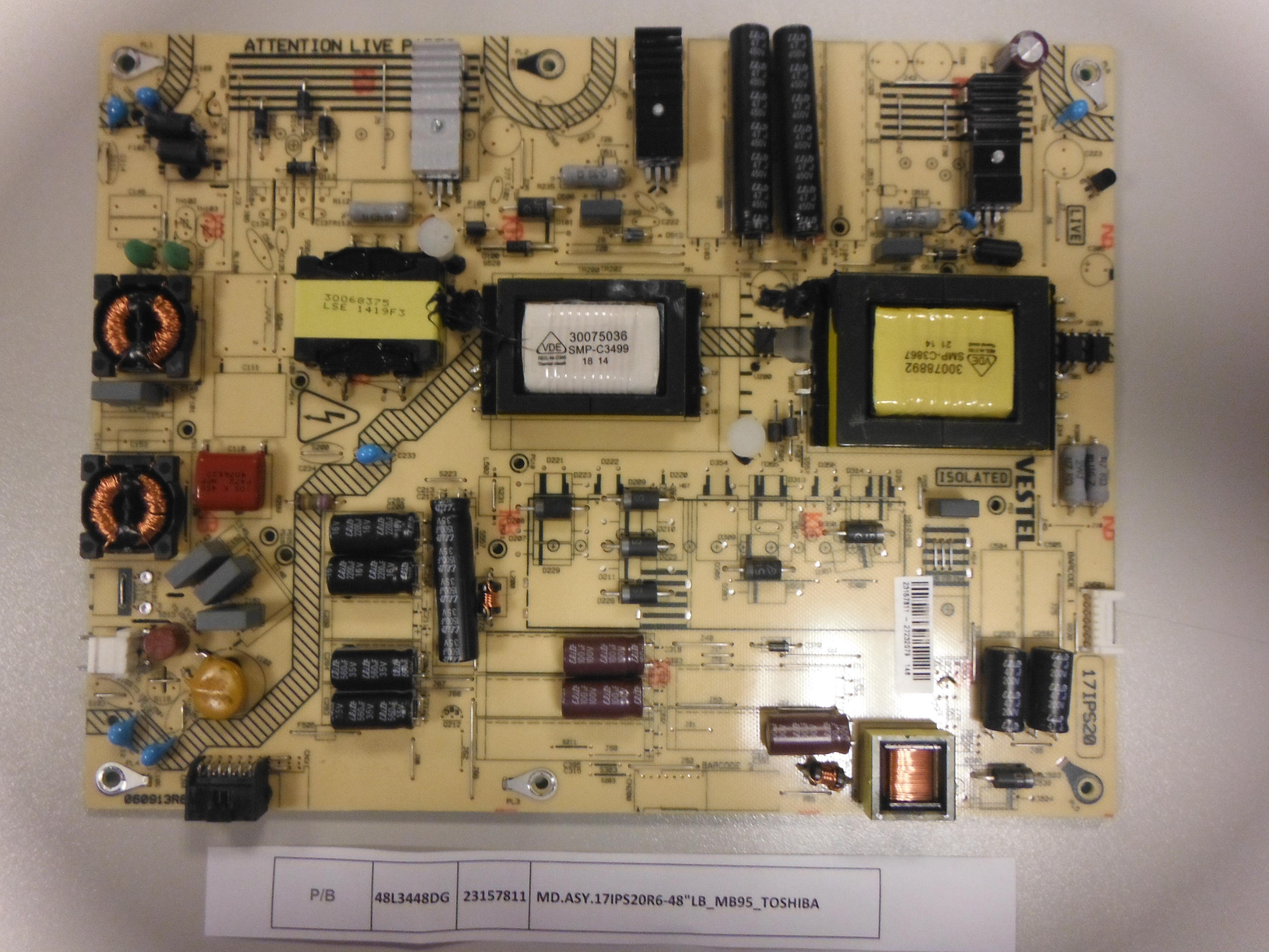 VESTEL 48L1433DG-48L1443DEE Besleme Kartı