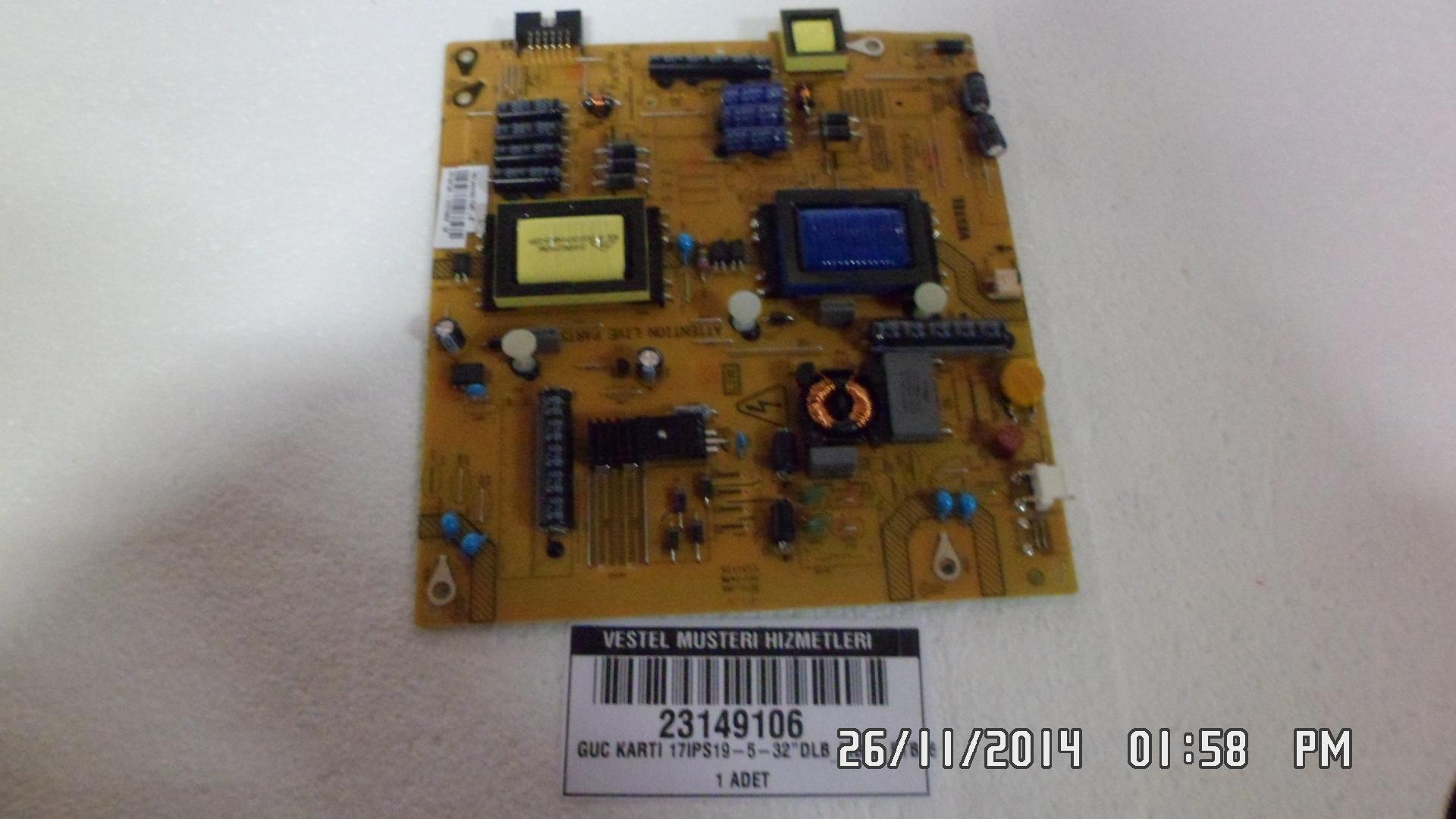 SEG 32226B -HITACHI 32HXC01- VESTEL 32167DLB Besleme Kartı